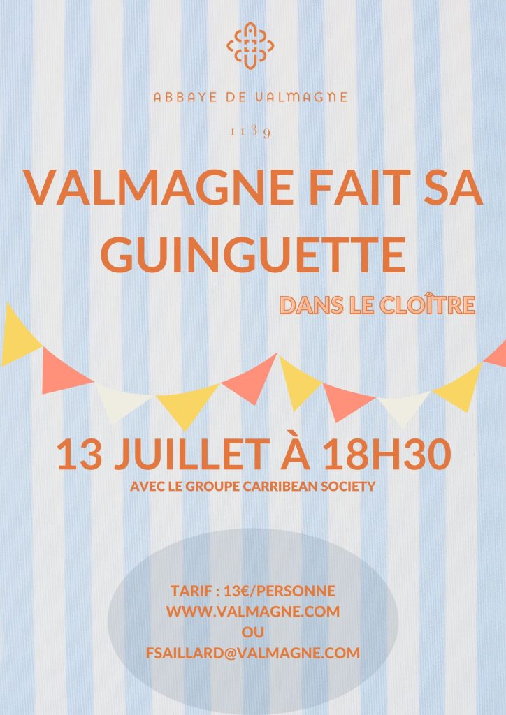 Valmagne fait sa guinguette dans le cloître : Jeudi 13 Juillet à 18h30