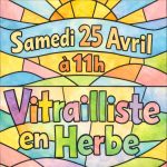 Vitrailiste en herbe affiche atelier enfant 2026 avril